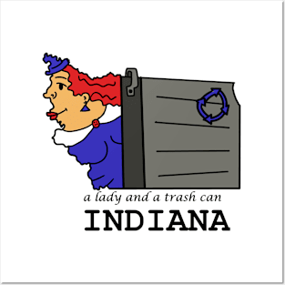 A funny map of Indiana 3 Posters and Art